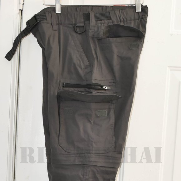 GRAY ( Charcoal ) Men's Convertible Pants BC Clothing - Picture 8 of 13